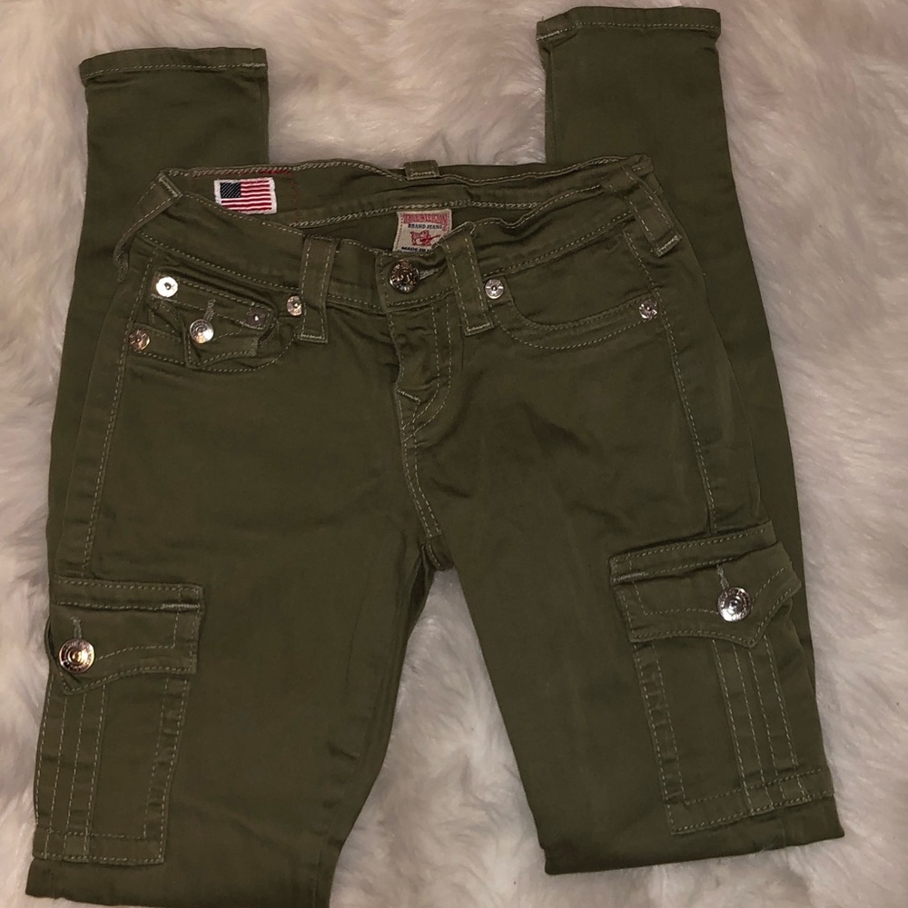 True Religion skinny cargo pants (Size 24)